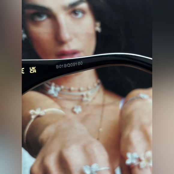 Gucci 💅✨ Black Designer GG Cat Eye Sunglasses Italy GG0957S 003 52-19-145 - Picture 9 of 12